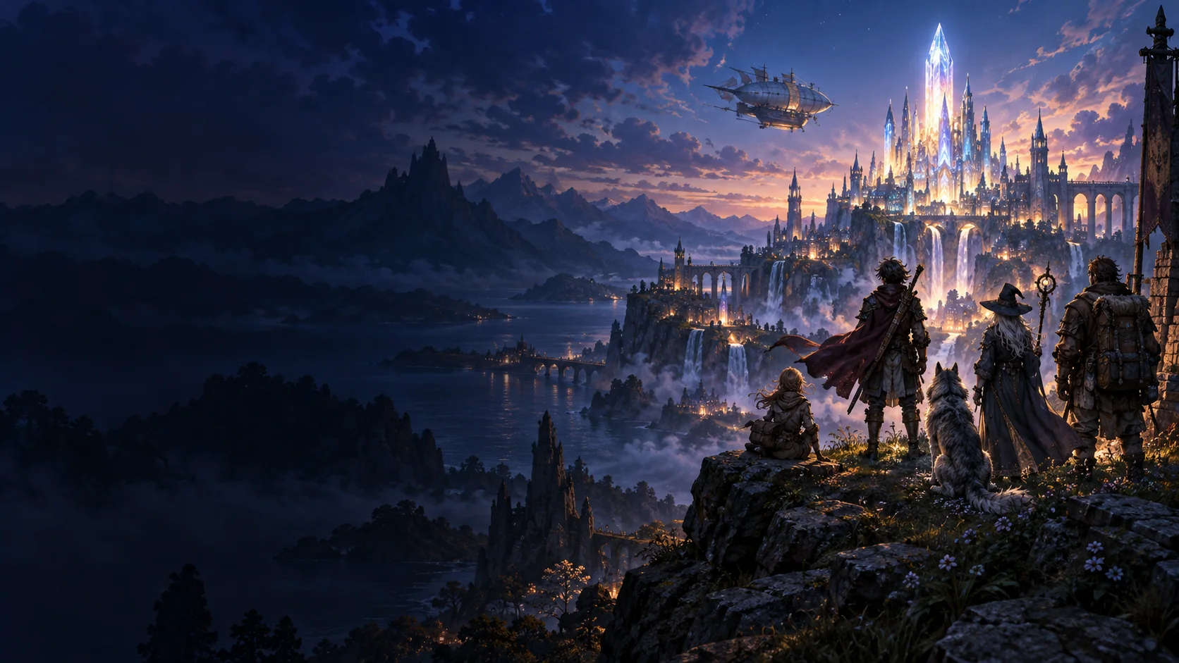 Atmospheric AI editorial artwork for FINAL FANTASY RESONANCE