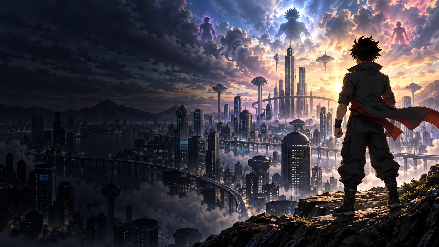 Atmospheric AI editorial artwork for Dragon Ball Xenoverse 3