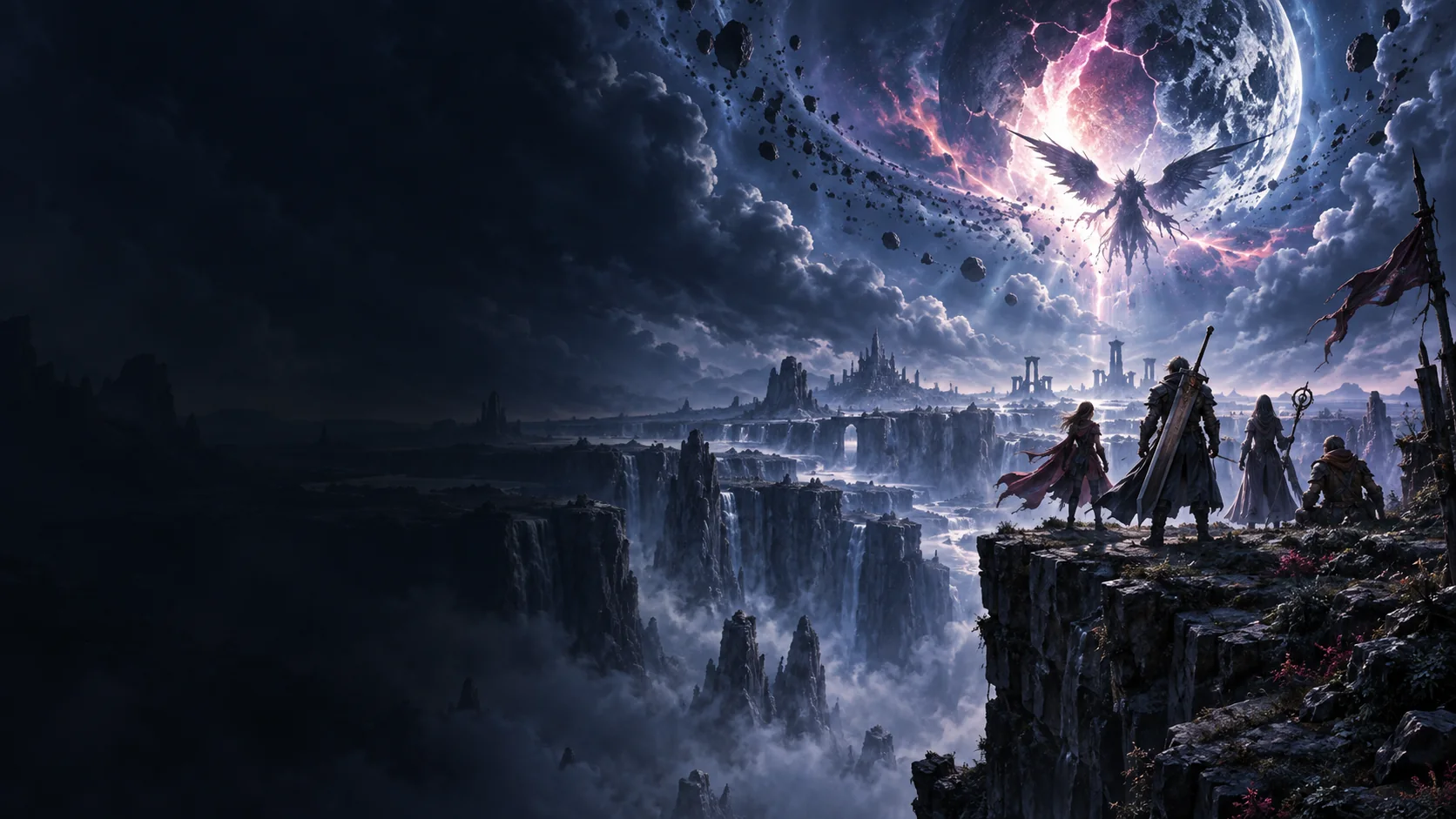 Atmospheric AI editorial artwork for Final Fantasy VII Revelation
